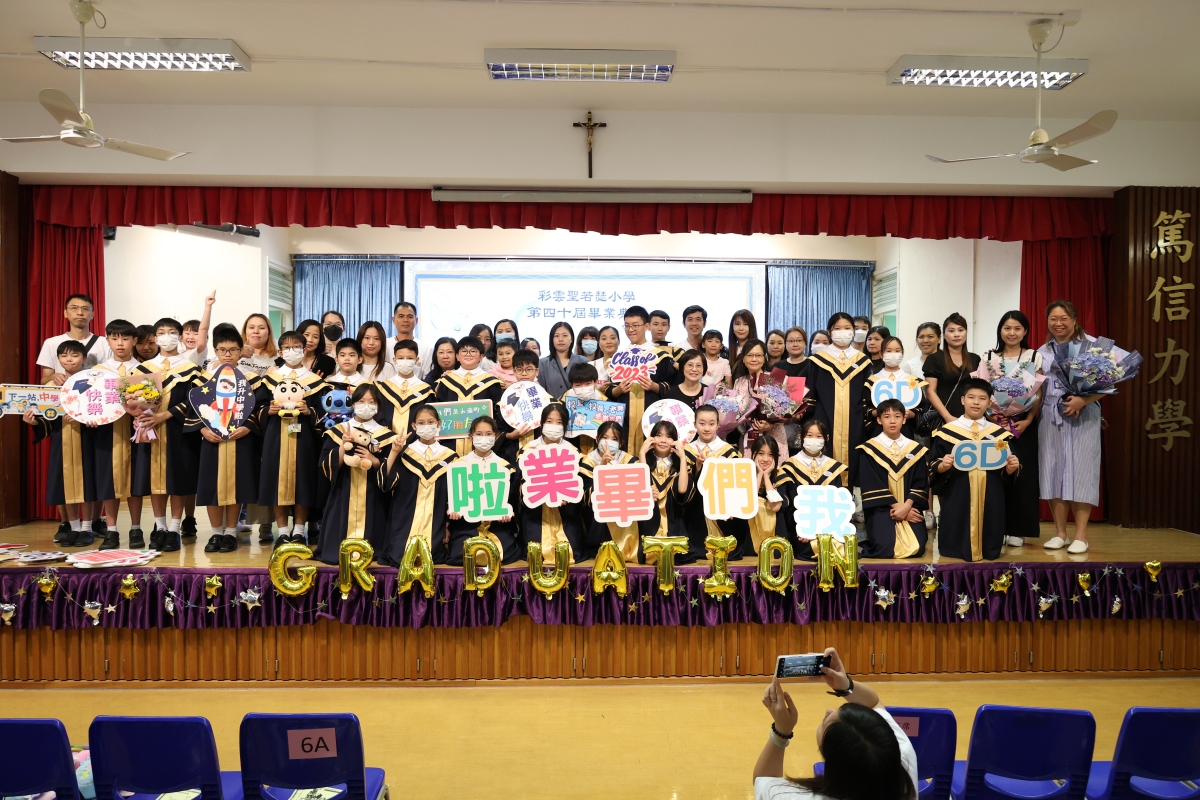 A group of people in a graduation ceremonyDescription automatically generated